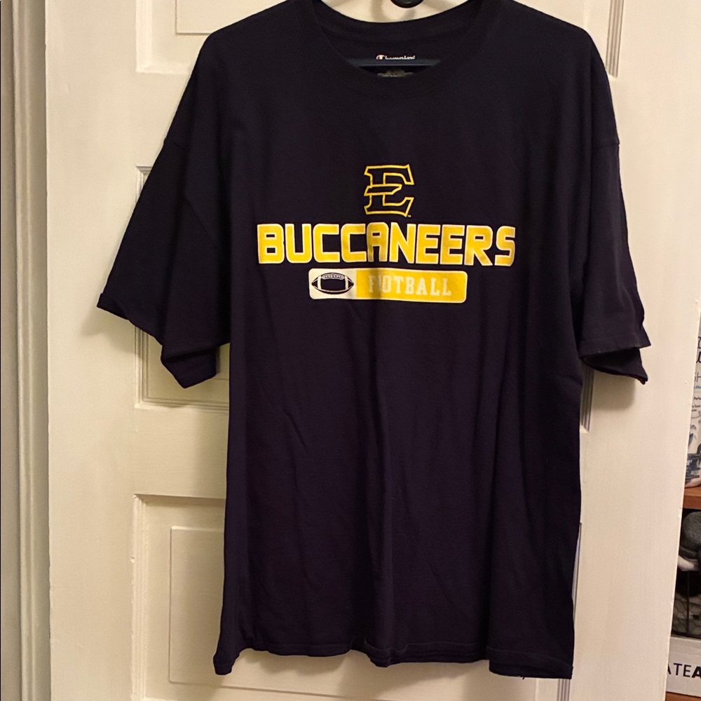 Champion Navy and Yellow Buccaneers Tee - Picture 1 of 4